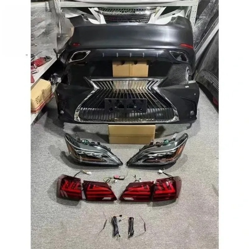 Car Body Kits for  ES ES350  ES LS Front Rear Bumper 2007-2012 Upgrade 2023 Triple LED Headlight Grille Taillights